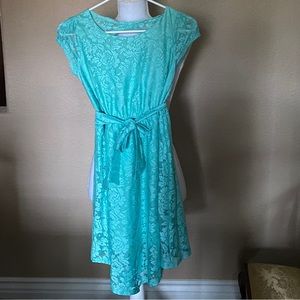 Paper doll girls 12 floral blue dress